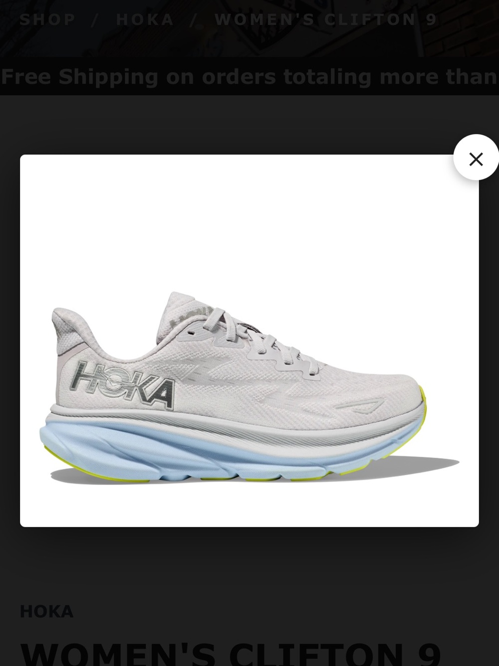HOKA Clifton 9 Women’s  size 8